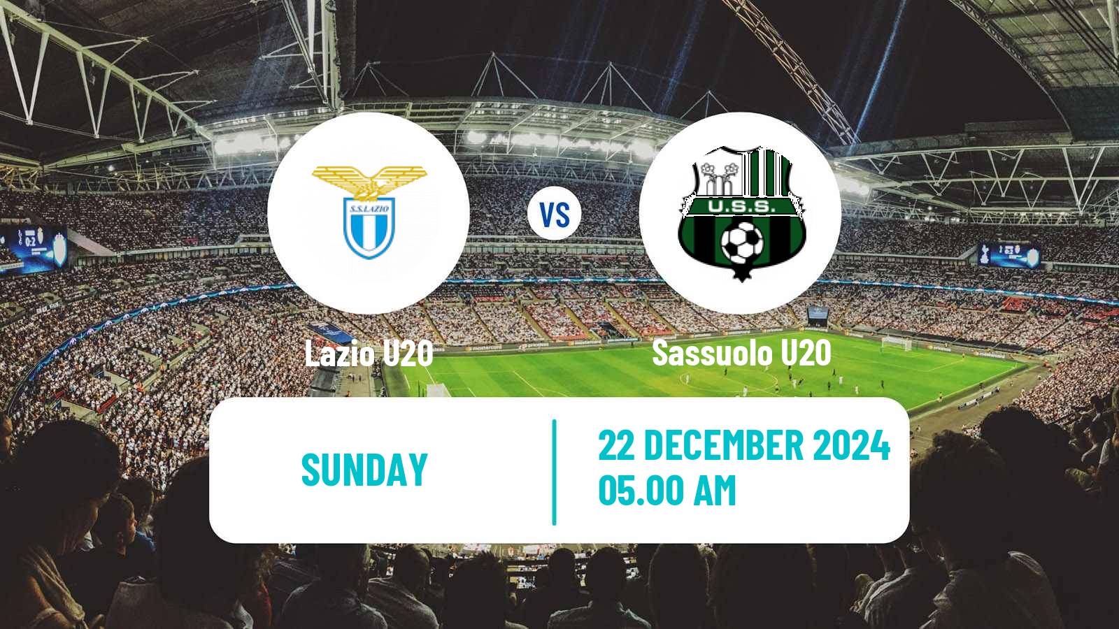 Soccer Italian Primavera 1 Lazio U20 - Sassuolo U20