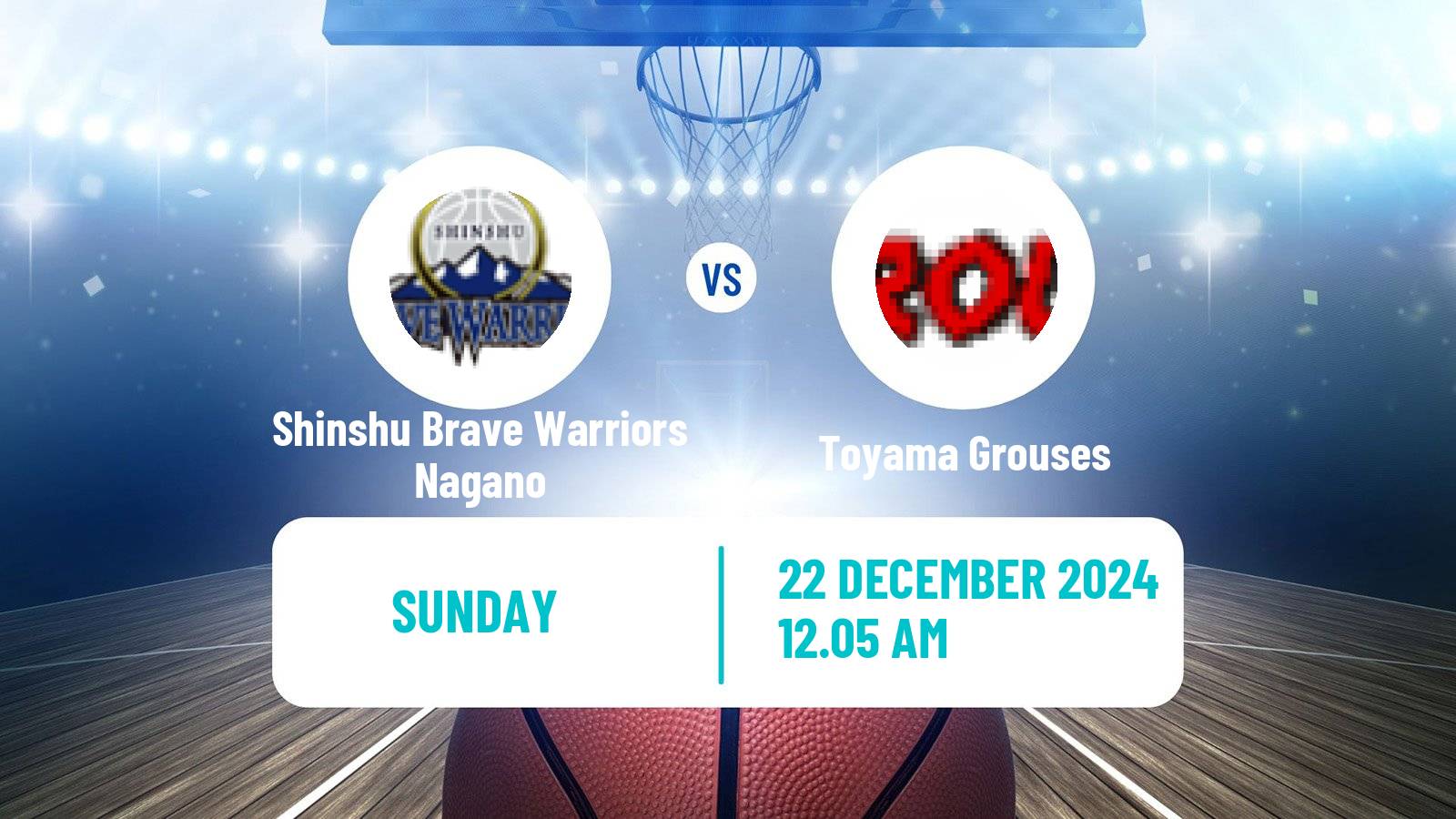 Basketball Japan B2 League Basketball Shinshu Brave Warriors Nagano - Toyama Grouses