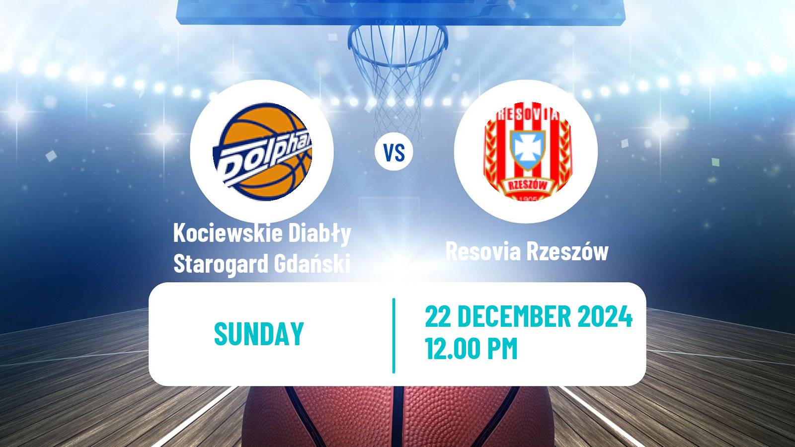 Basketball Polish 1 Liga Basketball Kociewskie Diabły Starogard Gdański - Resovia Rzeszów