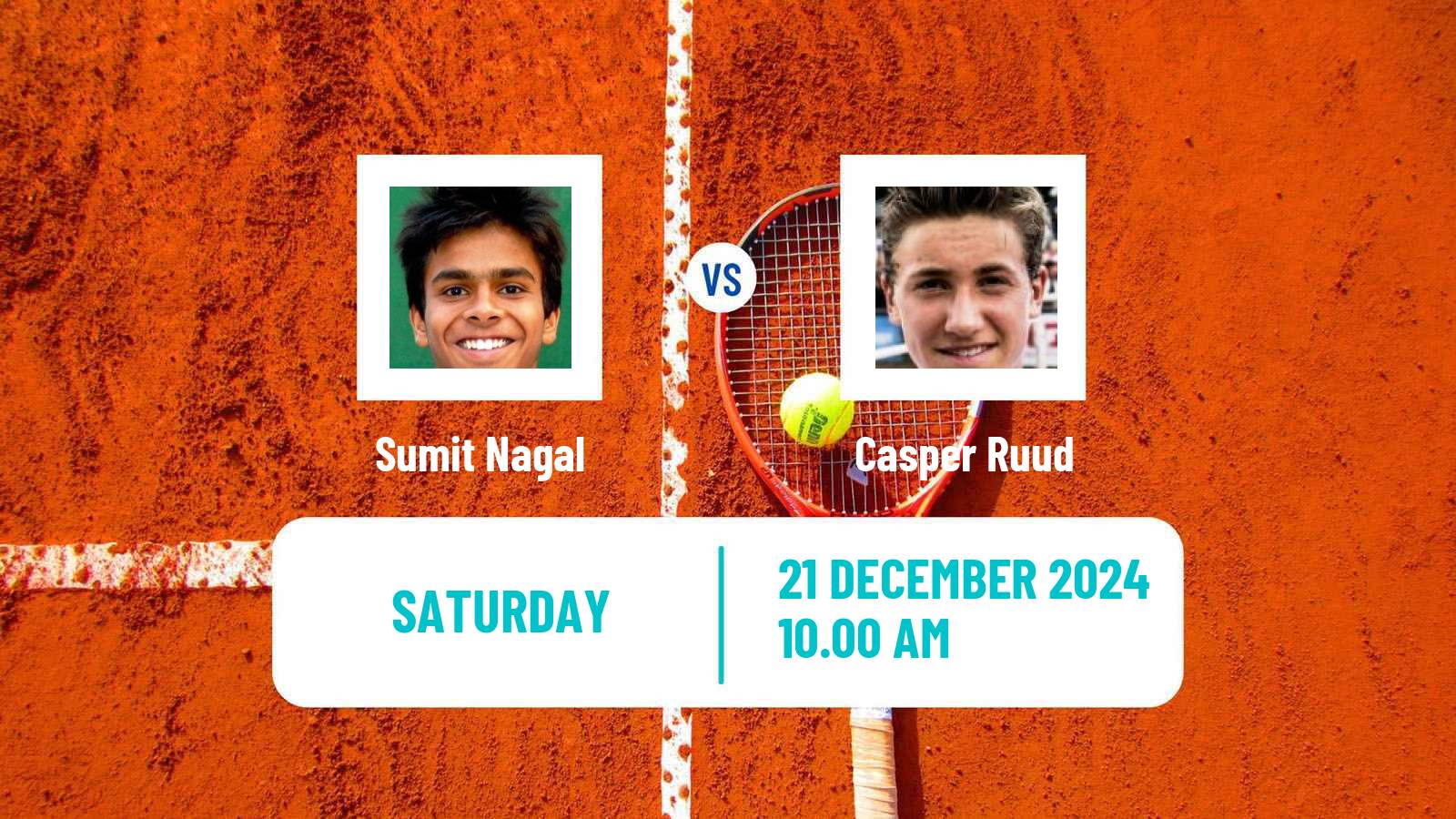 Tennis Exhibition World Tennis League Sumit Nagal - Casper Ruud