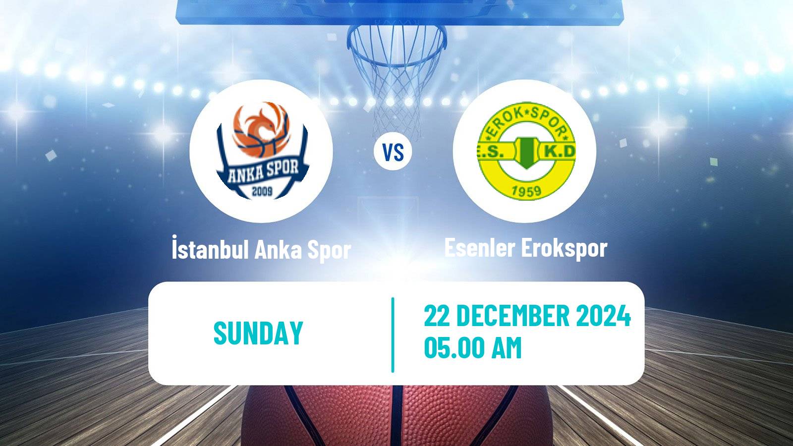 Basketball Turkish TBL İstanbul Anka Spor - Esenler Erokspor