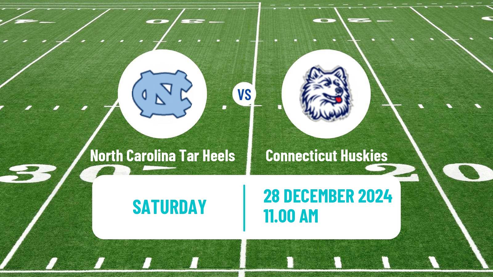 American football NCAA College Football North Carolina Tar Heels - Connecticut Huskies