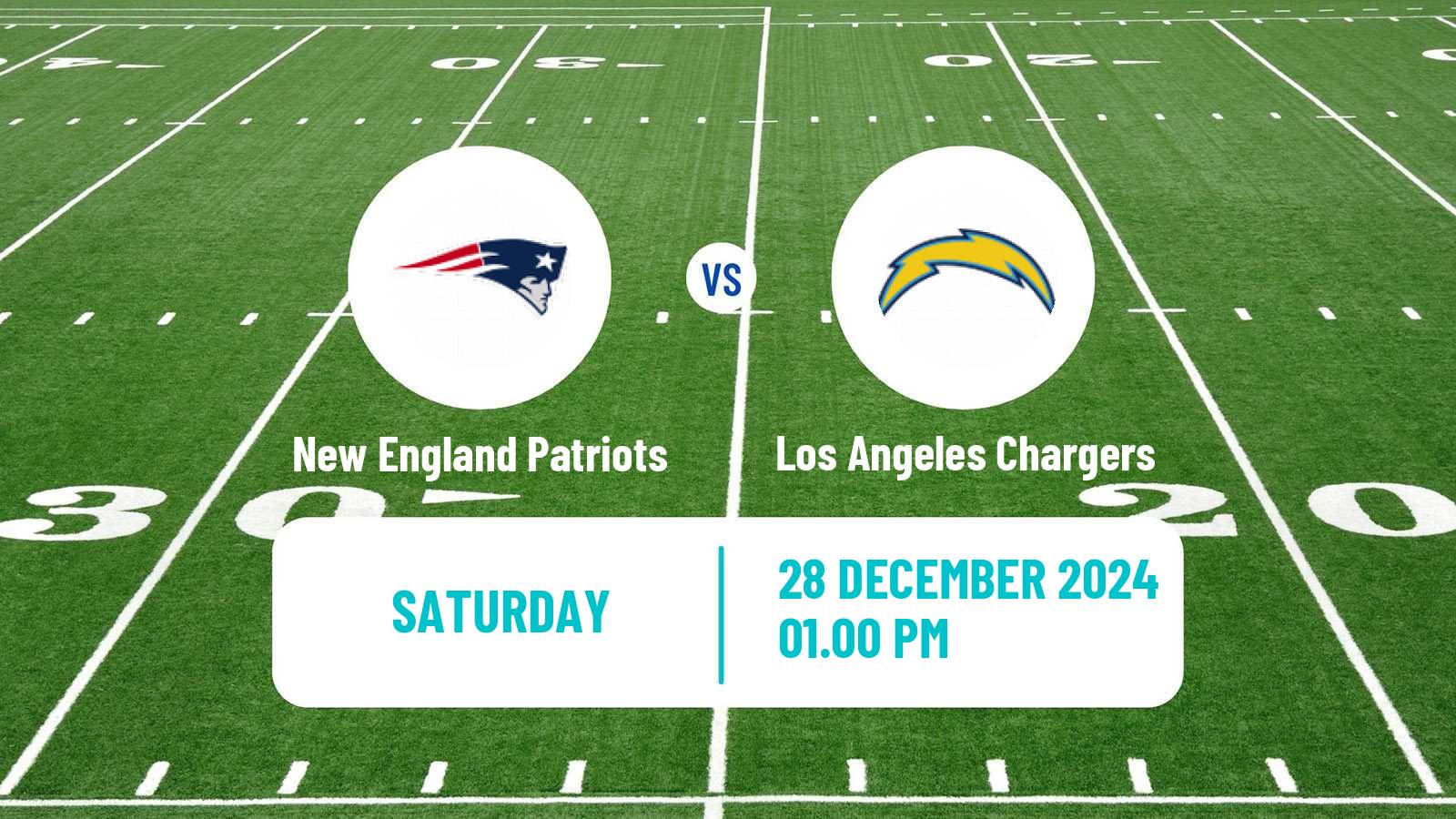 American football NFL New England Patriots - Los Angeles Chargers