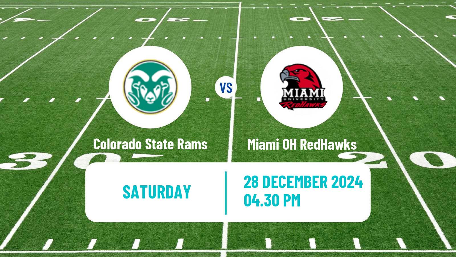 American football NCAA College Football Colorado State Rams - Miami OH RedHawks