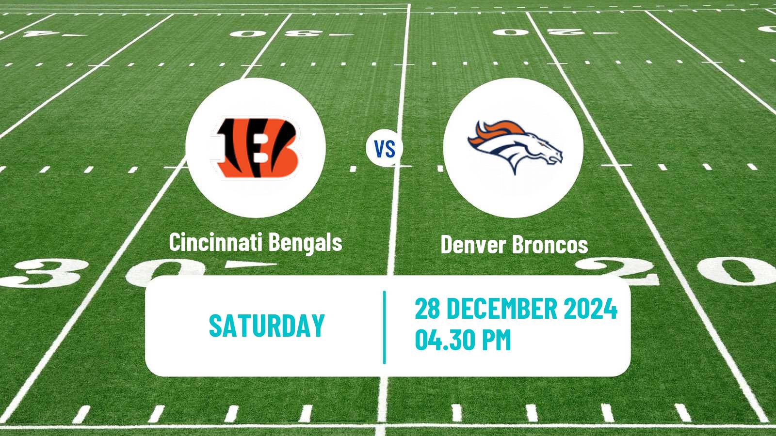 American football NFL Cincinnati Bengals - Denver Broncos