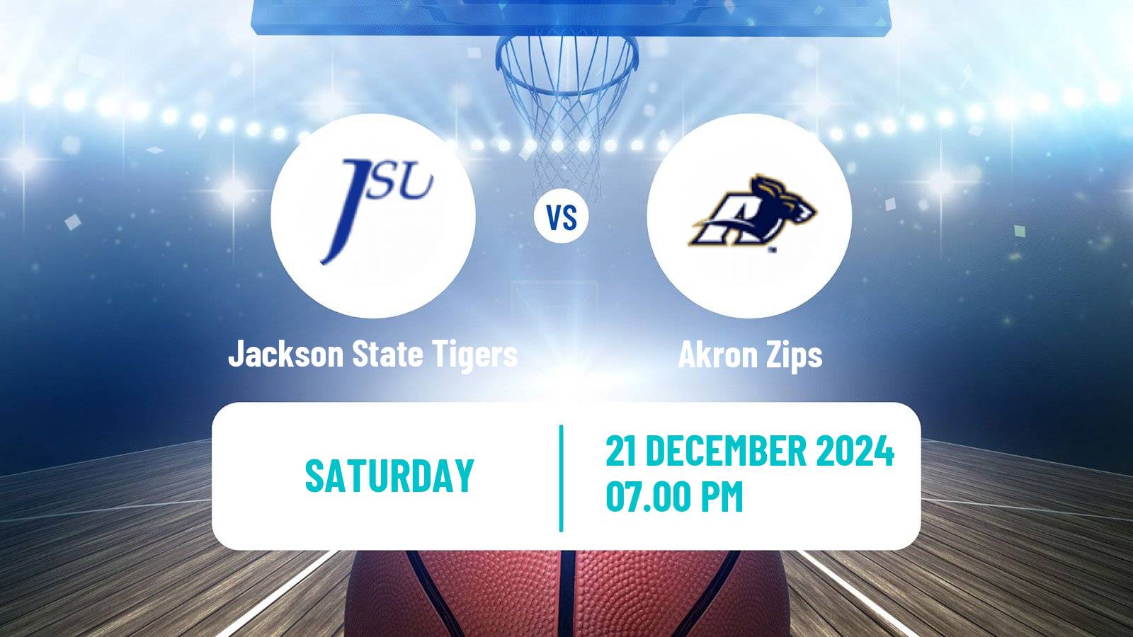 Basketball NCAA College Basketball Jackson State Tigers - Akron Zips