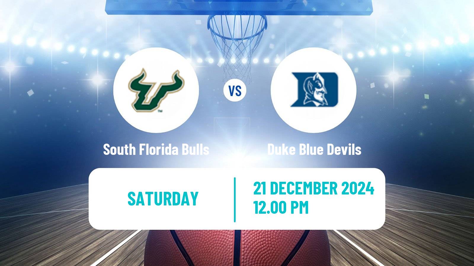 Basketball NCAA College Basketball Women South Florida Bulls - Duke Blue Devils