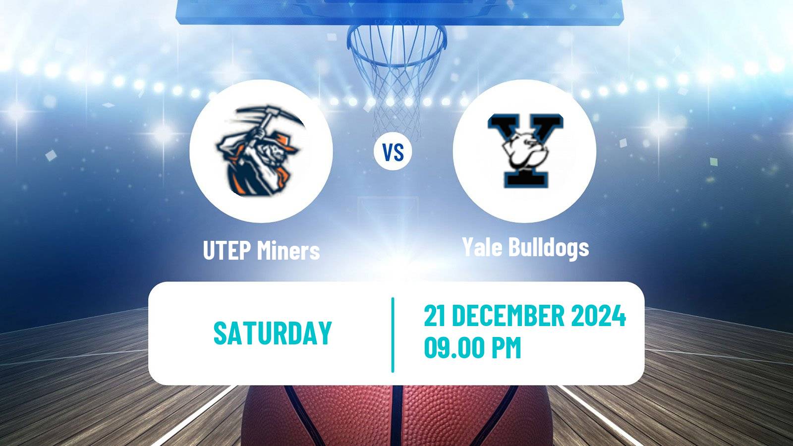 Basketball NCAA College Basketball UTEP Miners - Yale Bulldogs