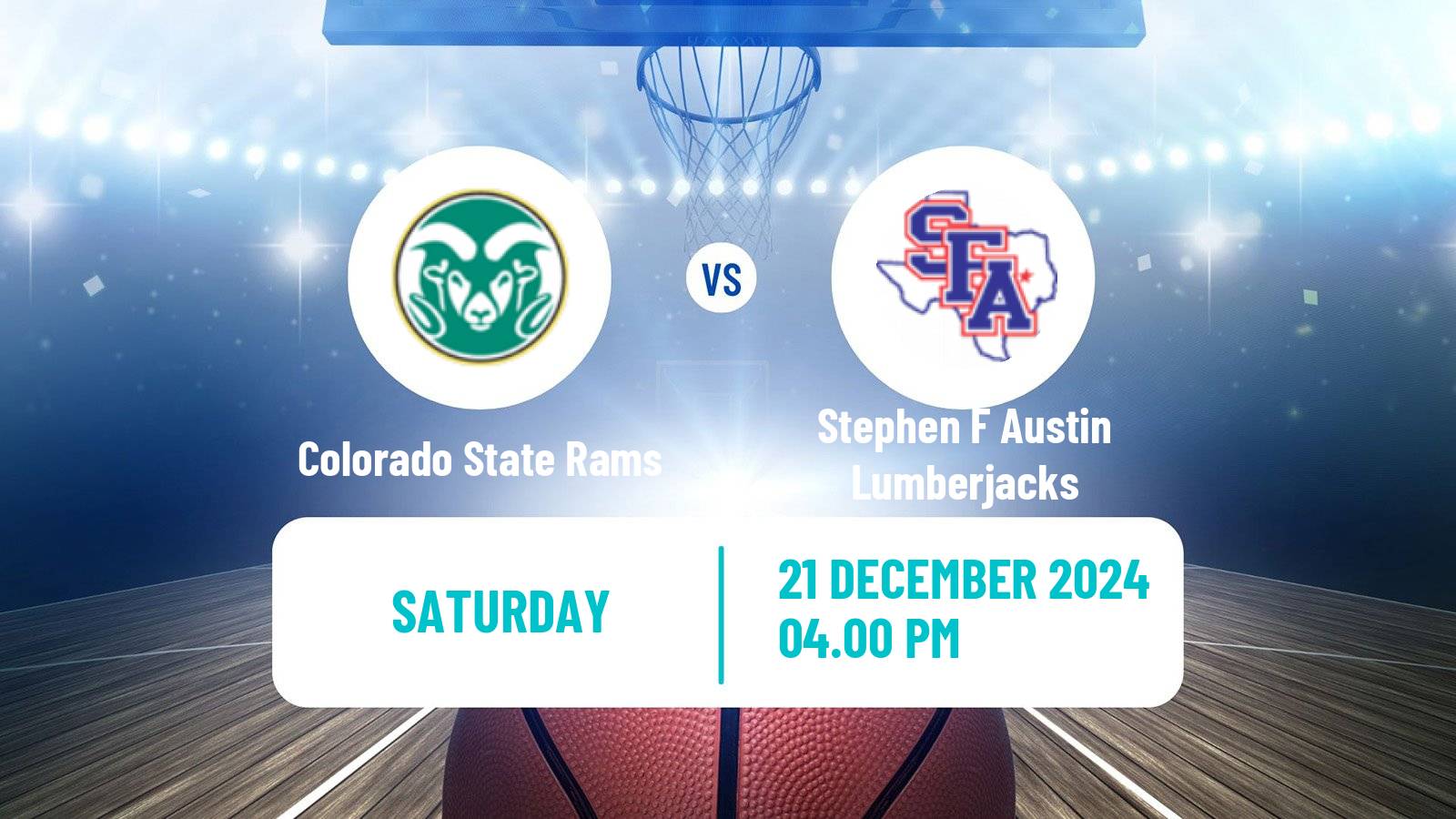 Basketball NCAA College Basketball Women Colorado State Rams - Stephen F Austin Lumberjacks