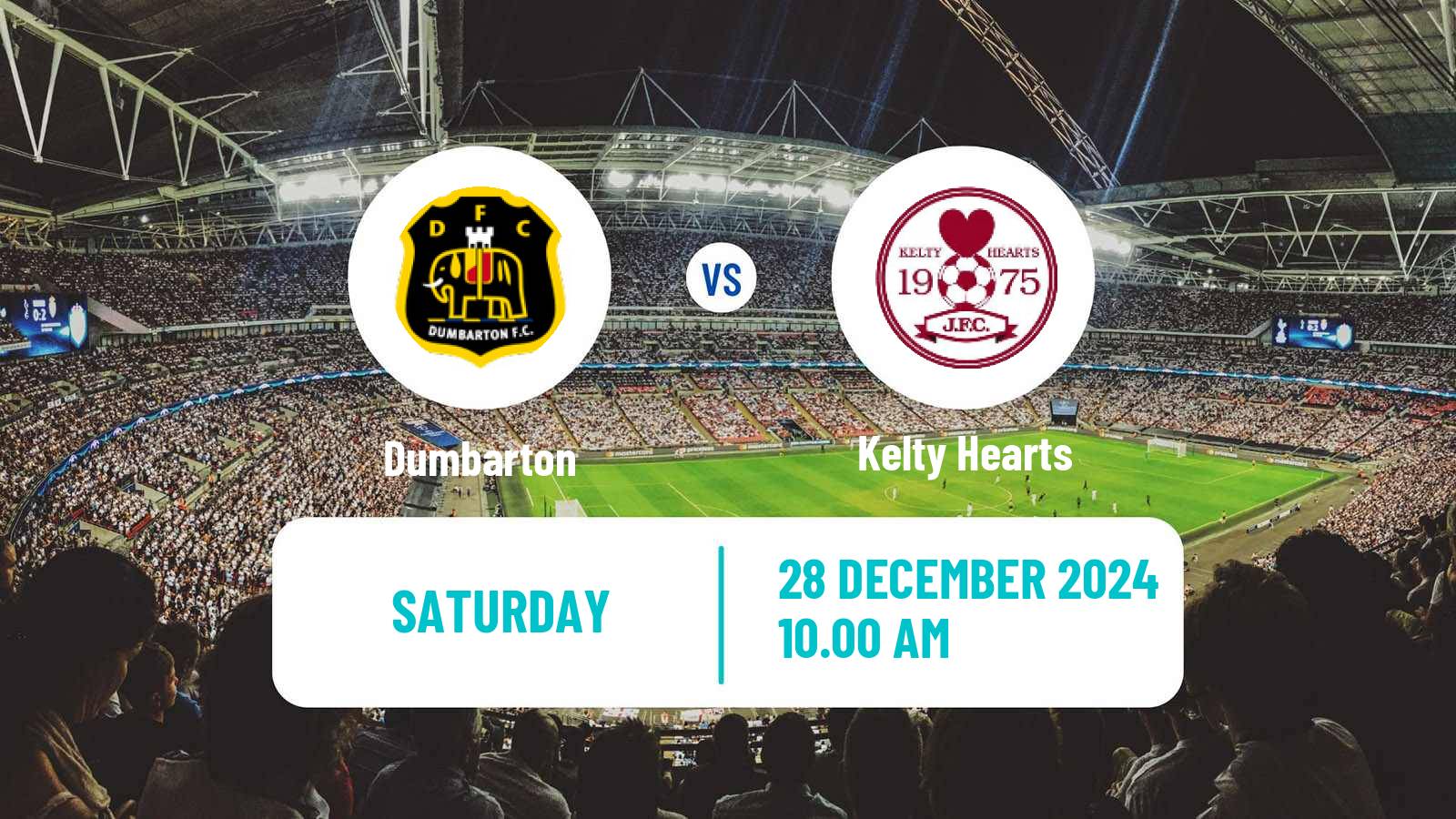 Soccer Scottish League One Dumbarton - Kelty Hearts