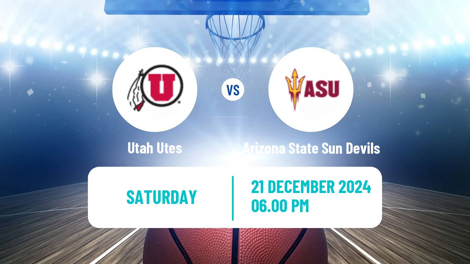 Basketball NCAA College Basketball Women Utah Utes - Arizona State Sun Devils