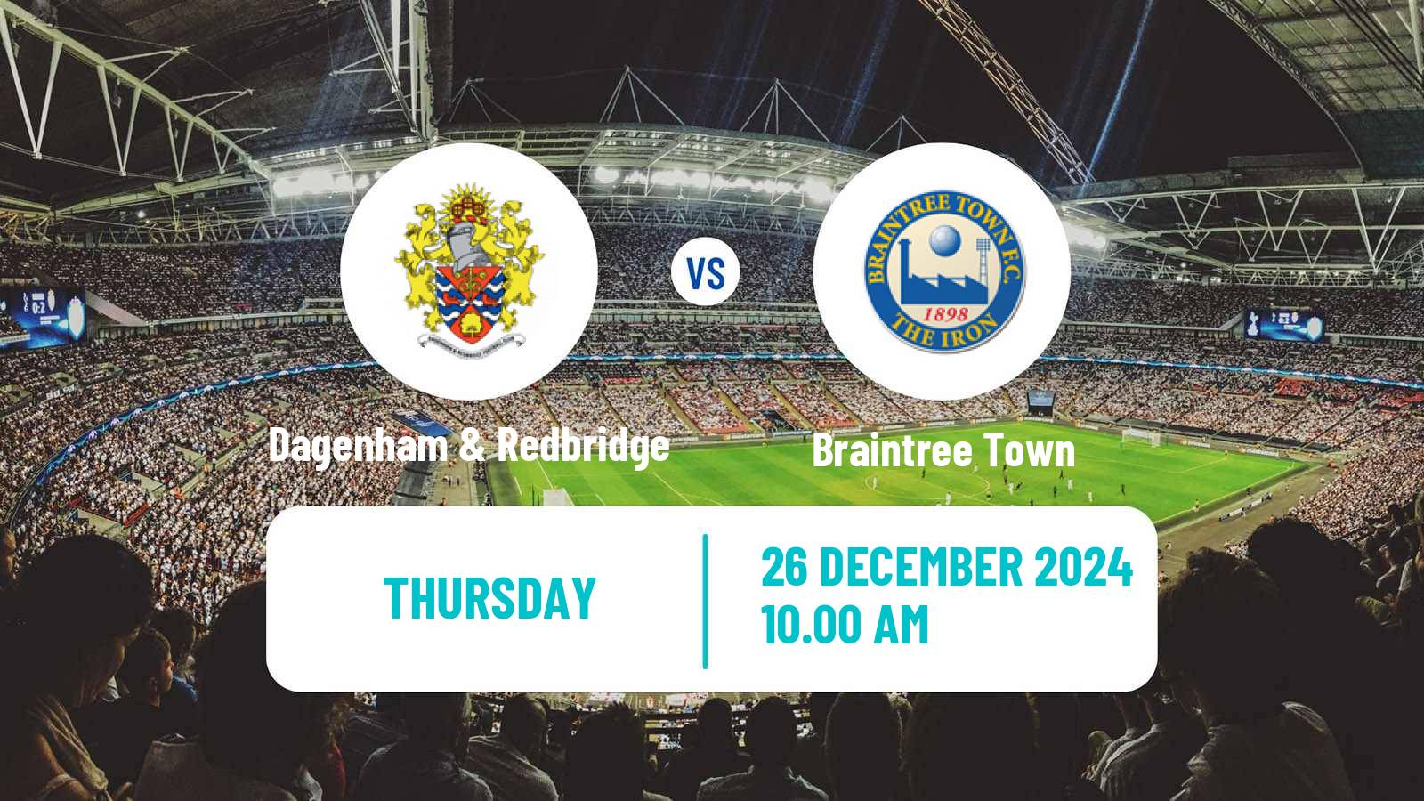 Soccer English National League Dagenham & Redbridge - Braintree Town