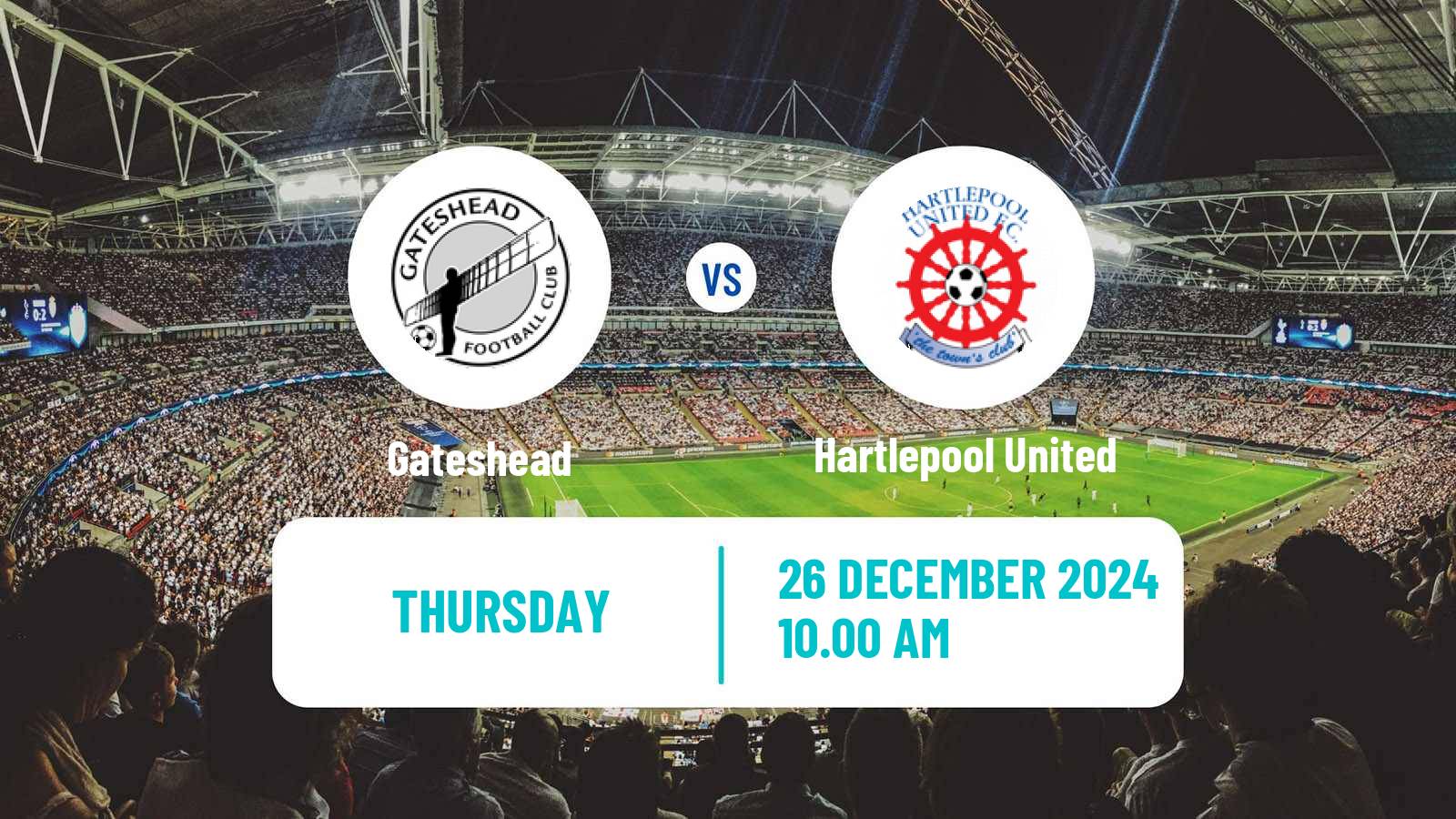 Soccer English National League Gateshead - Hartlepool United