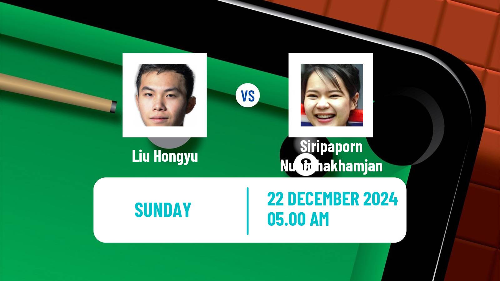 Snooker World Open Liu Hongyu - Siripaporn Nuanthakhamjan