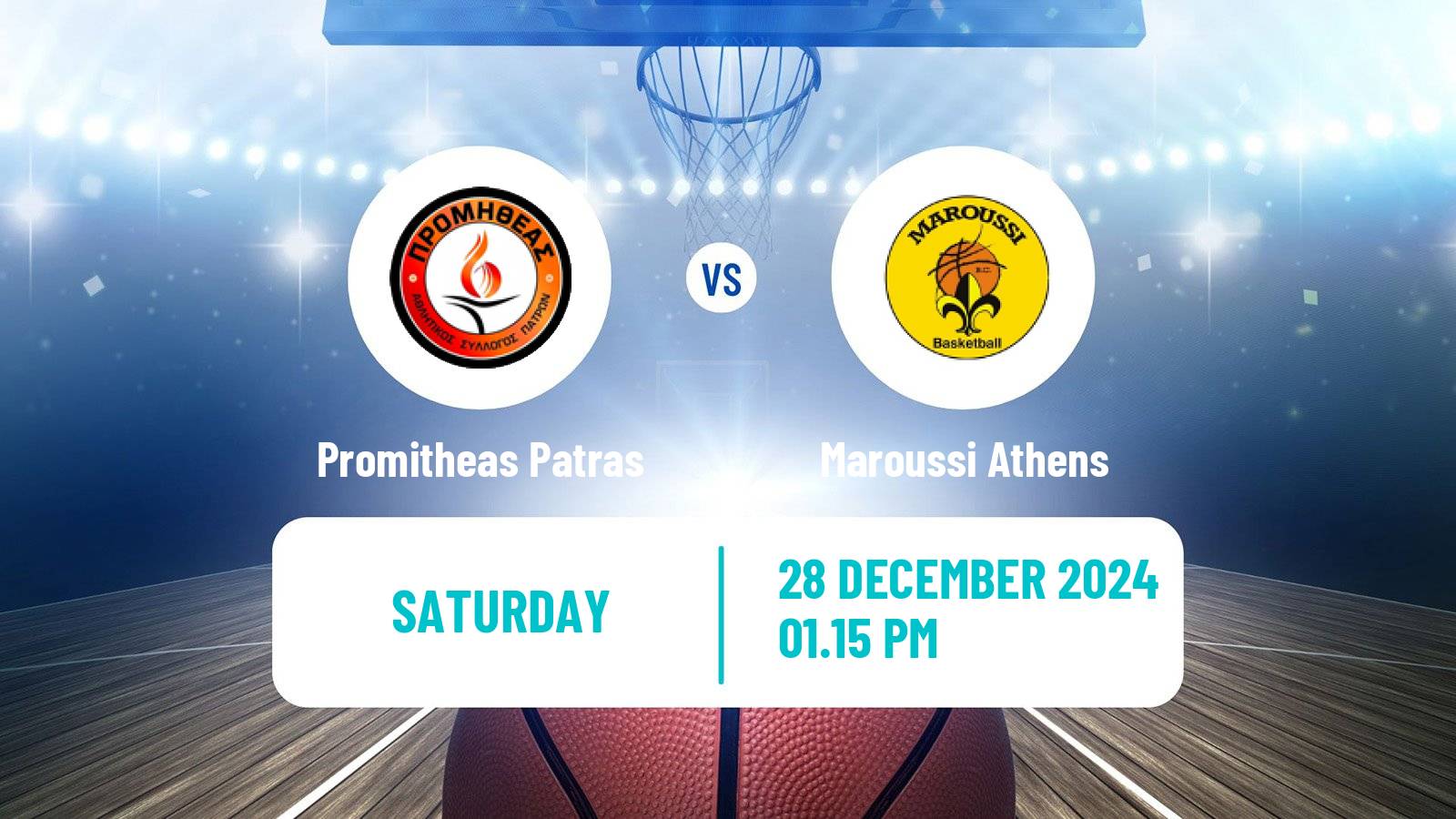 Basketball Greek Basket League A1 Promitheas Patras - Maroussi Athens