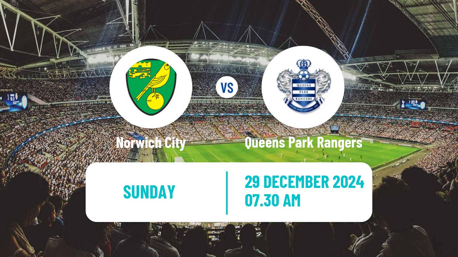 Soccer English League Championship Norwich City - Queens Park Rangers