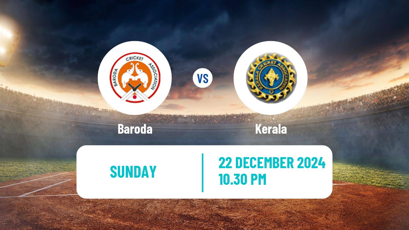 Cricket Vijay Hazare Trophy Baroda - Kerala