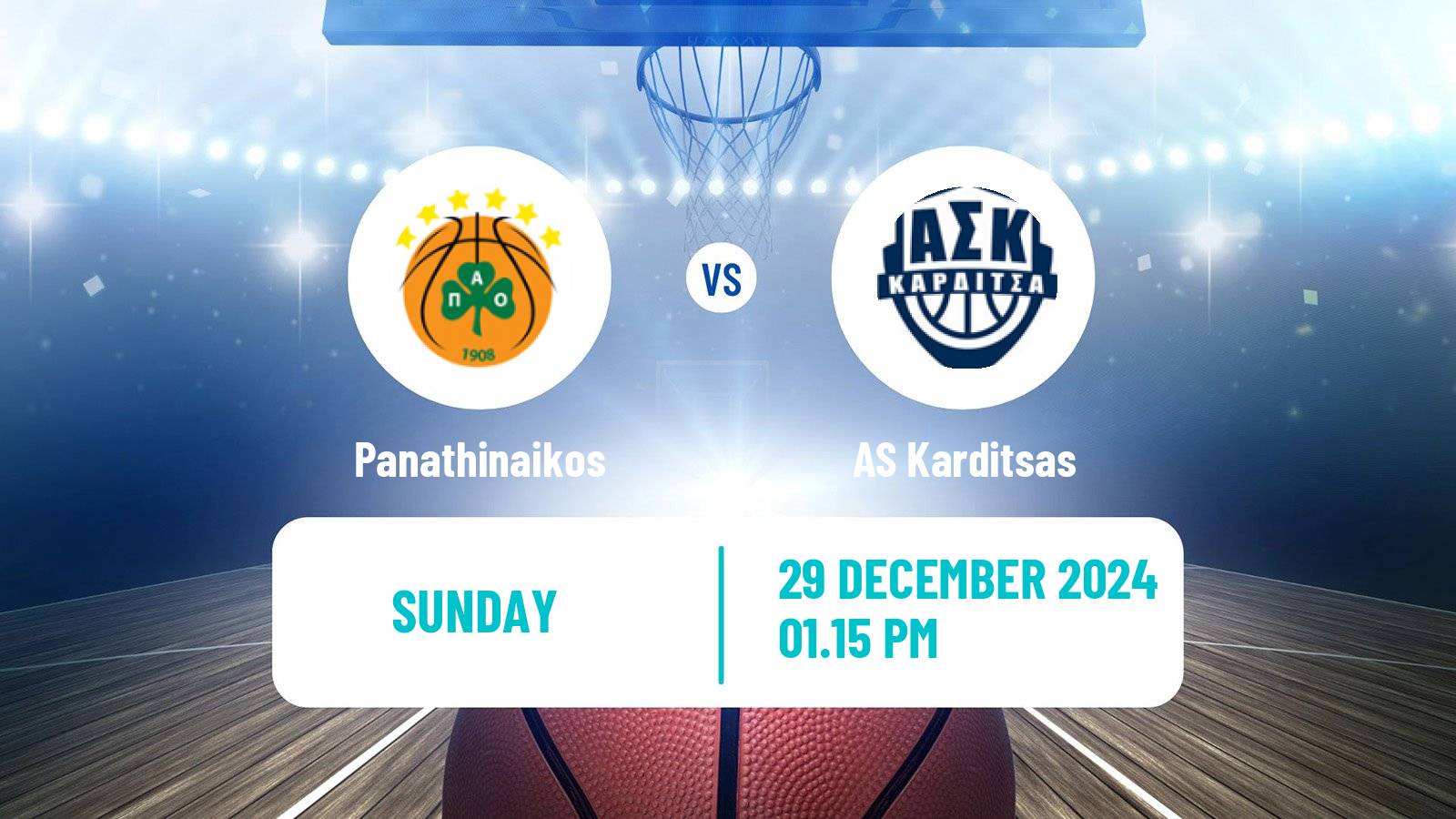 Basketball Greek Basket League A1 Panathinaikos - Karditsas