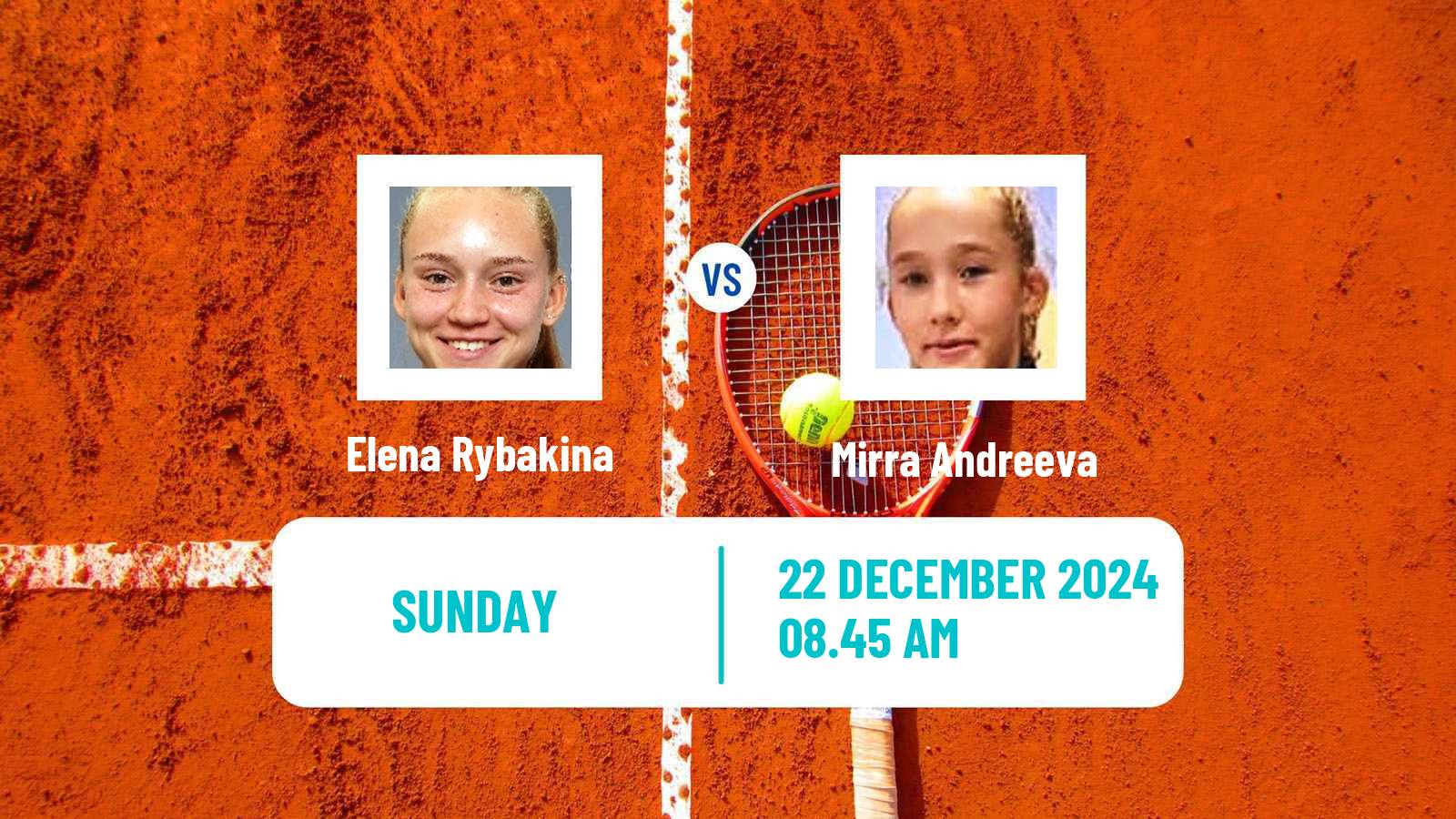 Tennis Exhibition World Tennis League Women Elena Rybakina - Mirra Andreeva