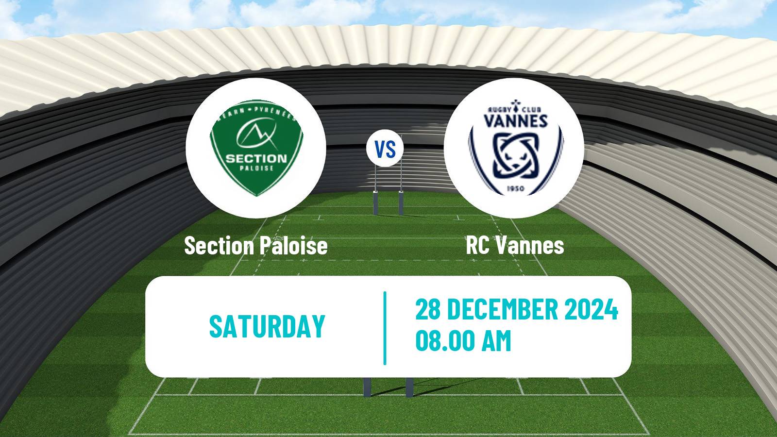 Rugby union French Top 14 Section Paloise - Vannes