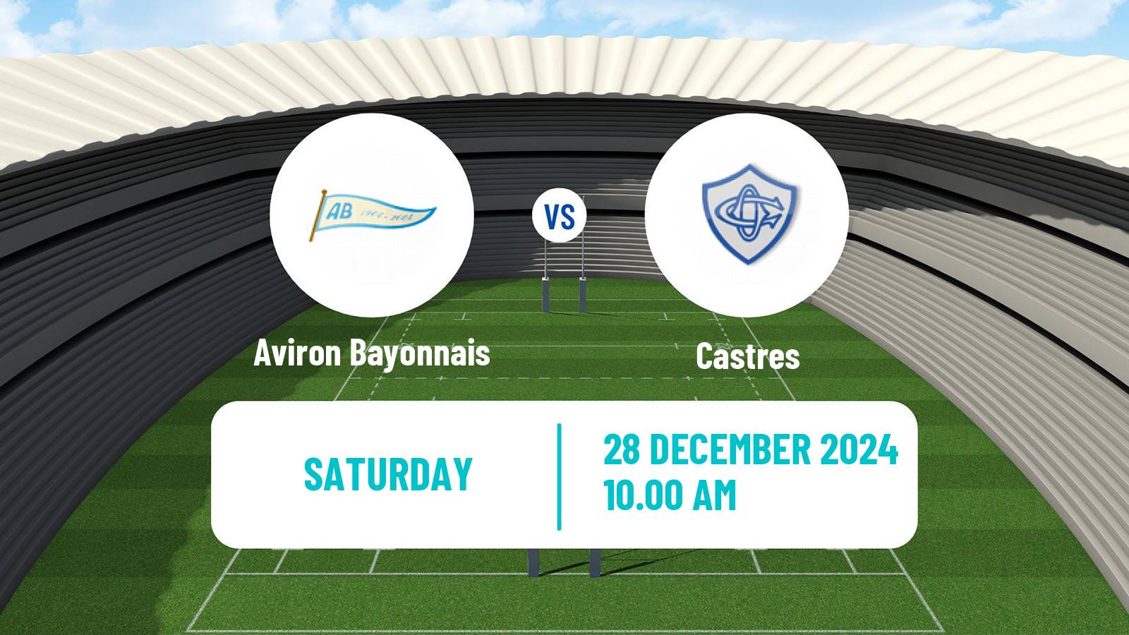 Rugby union French Top 14 Aviron Bayonnais - Castres