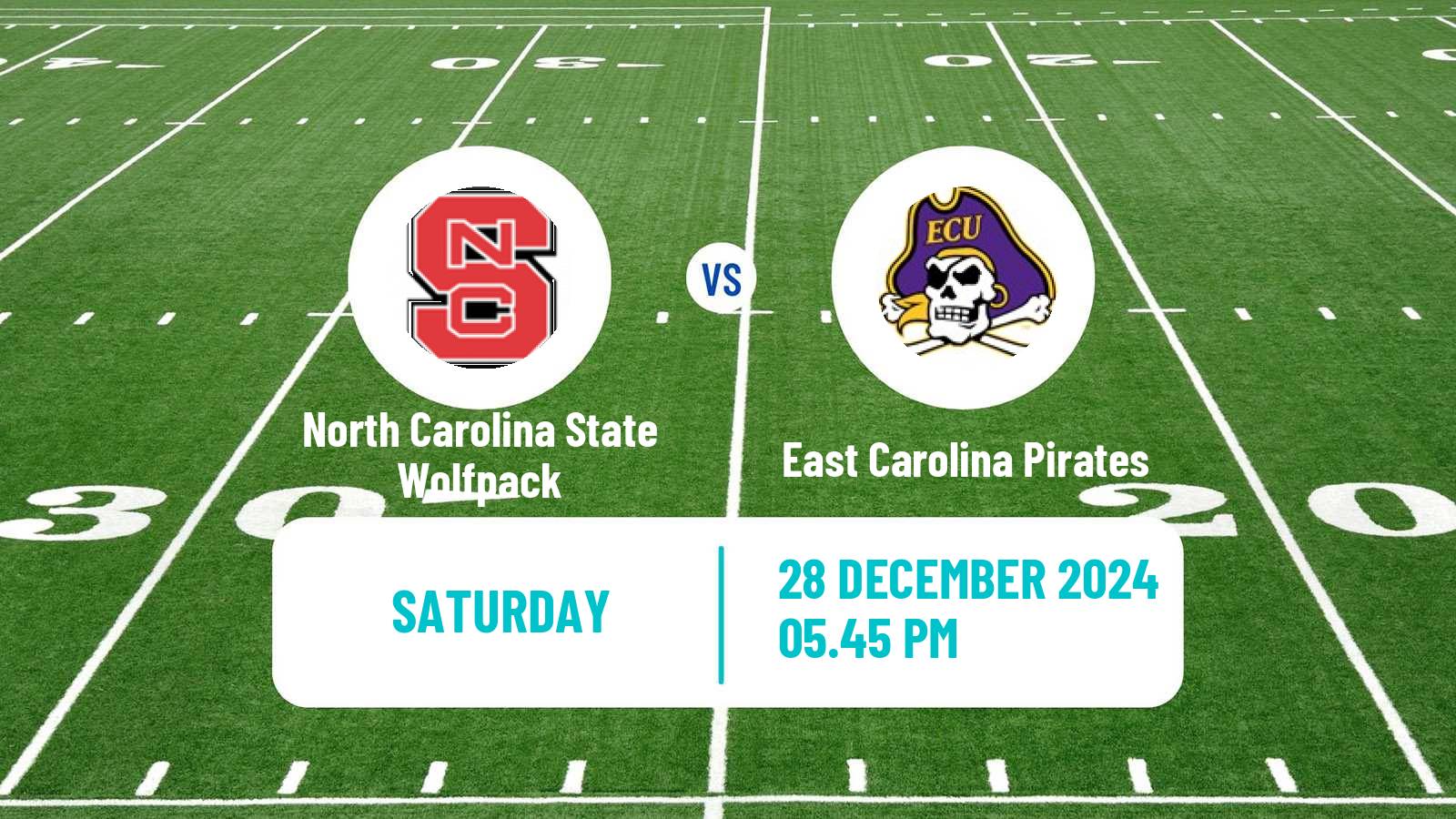 American football NCAA College Football North Carolina State Wolfpack - East Carolina Pirates