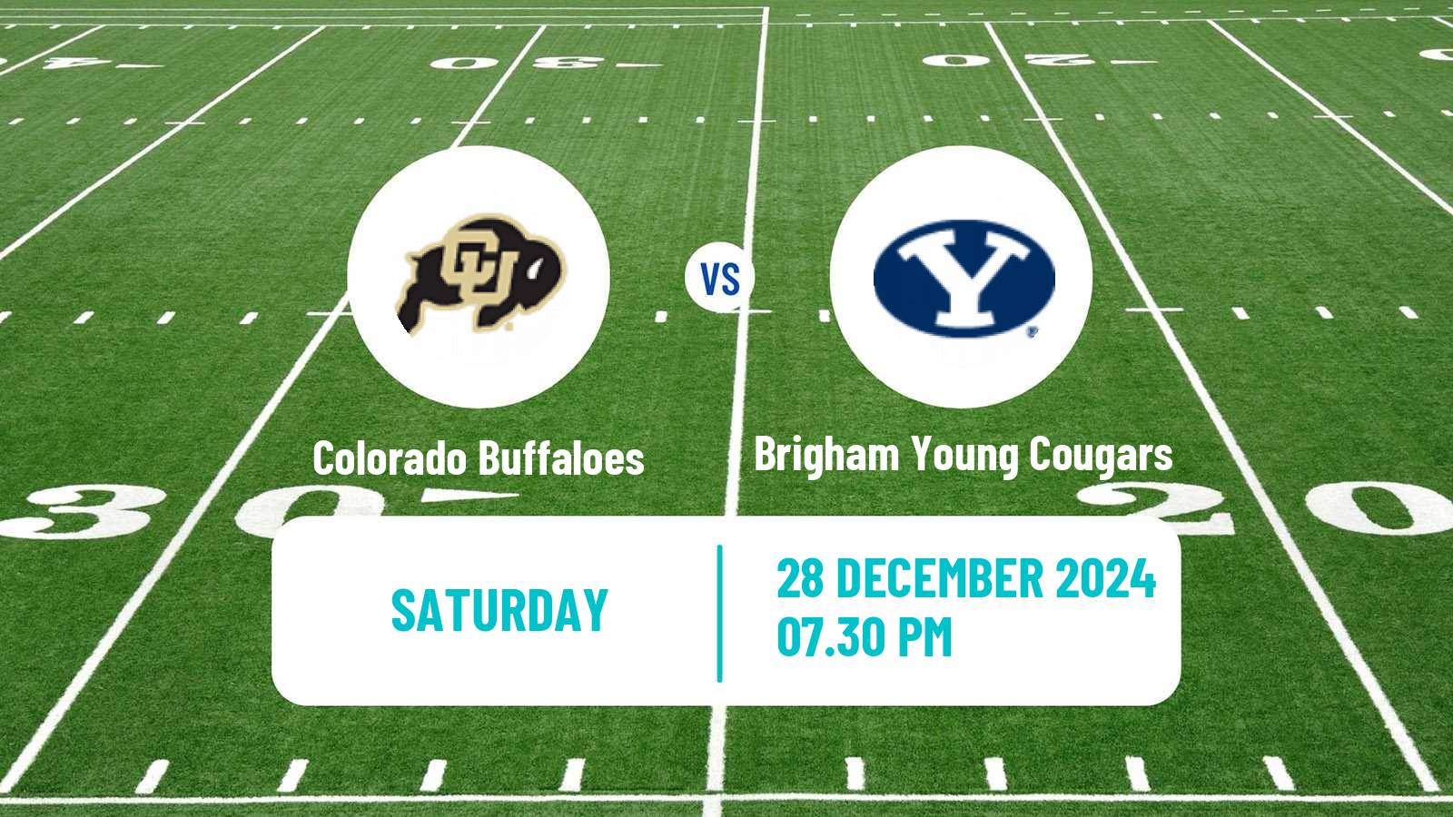 American football NCAA College Football Colorado Buffaloes - Brigham Young Cougars