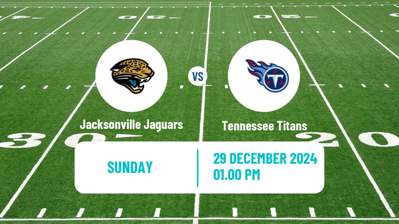 American football NFL Jacksonville Jaguars - Tennessee Titans