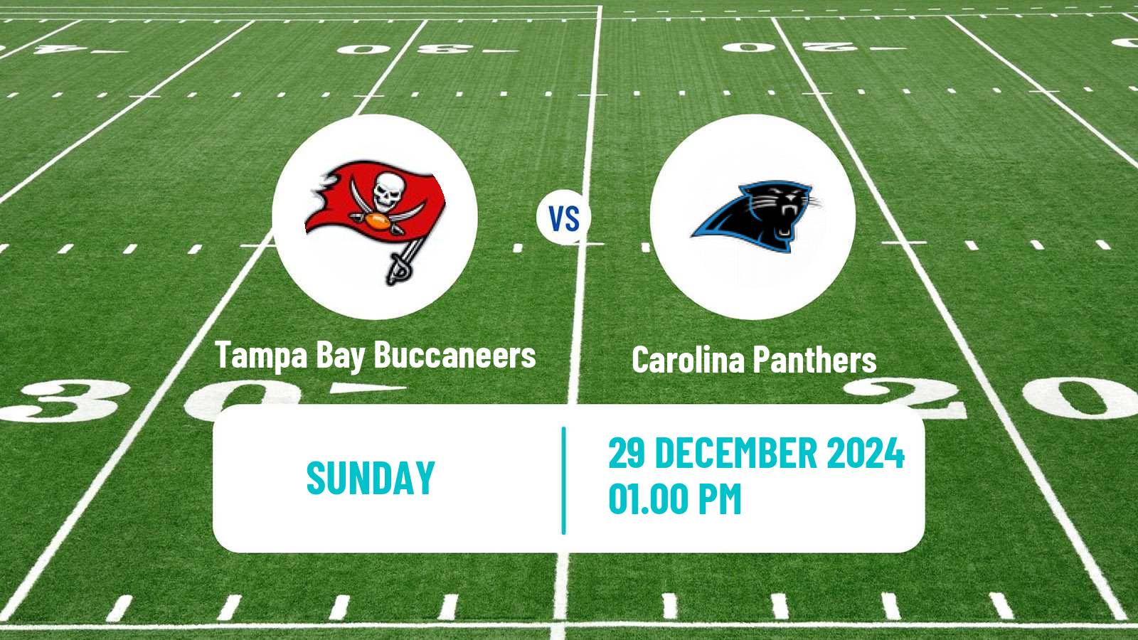 American football NFL Tampa Bay Buccaneers - Carolina Panthers