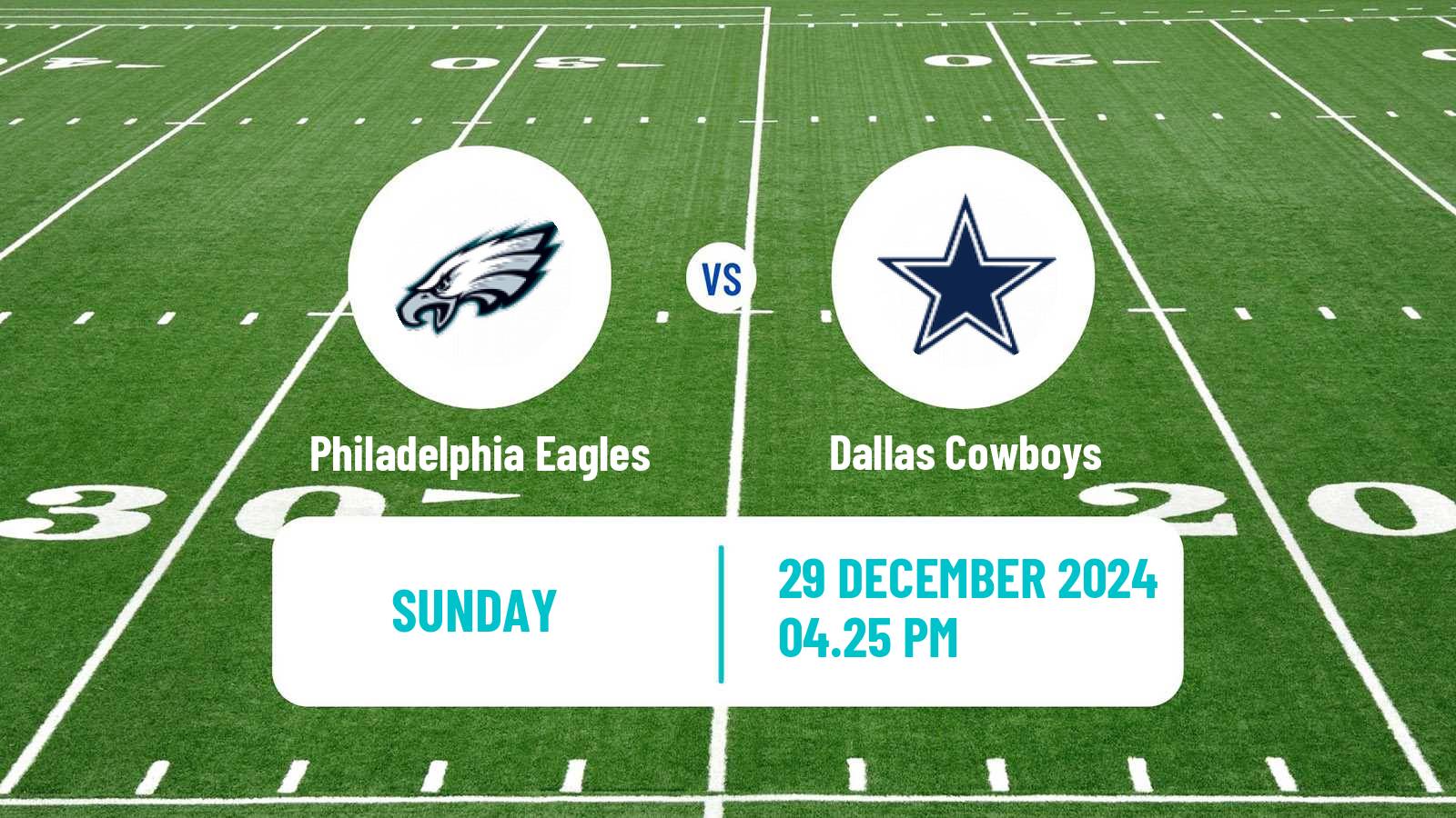 American football NFL Philadelphia Eagles - Dallas Cowboys