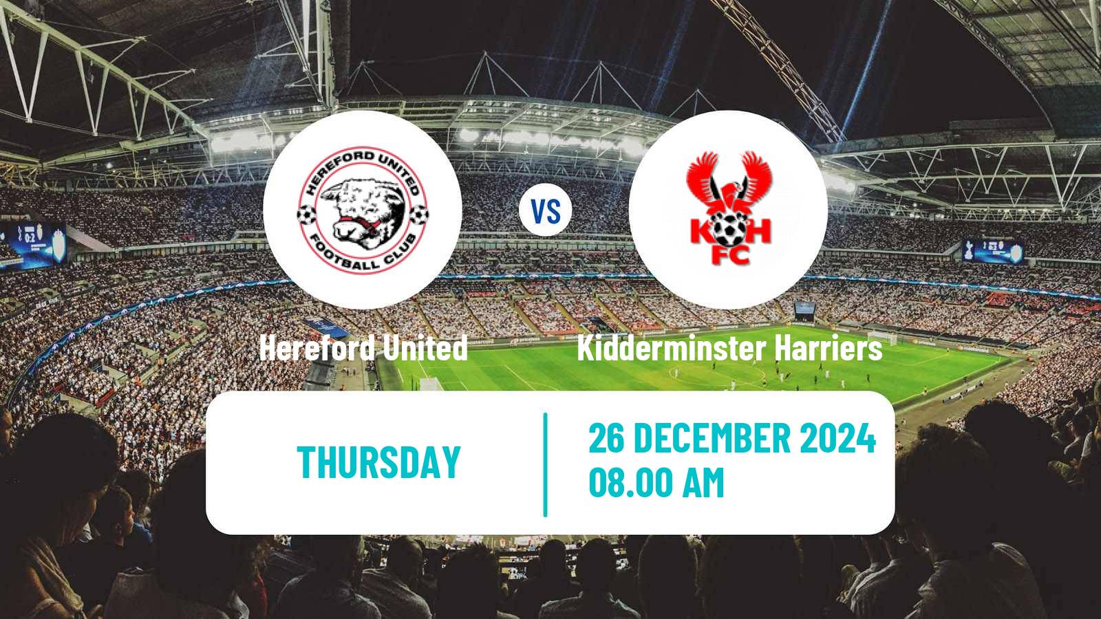 Soccer English National League North Hereford United - Kidderminster Harriers