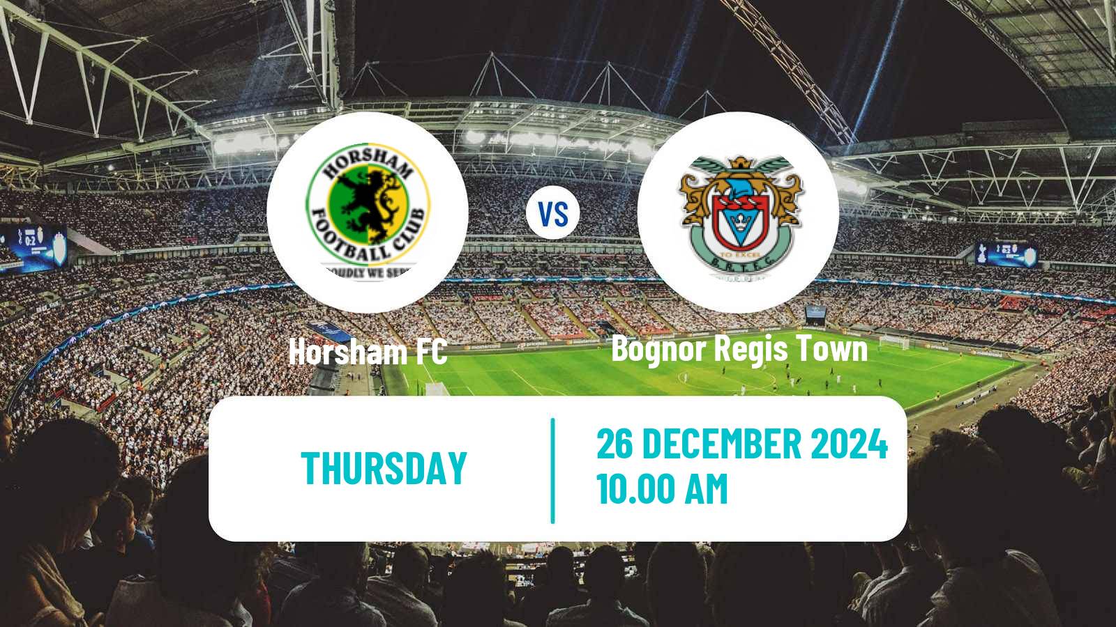 Soccer English Isthmian League Premier Division Horsham - Bognor Regis Town