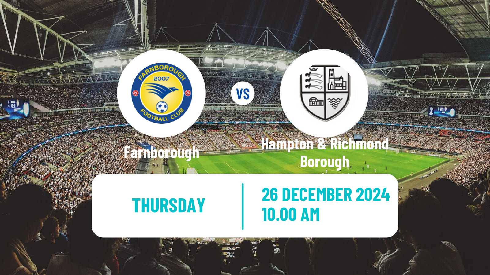 Soccer English National League South Farnborough - Hampton & Richmond Borough