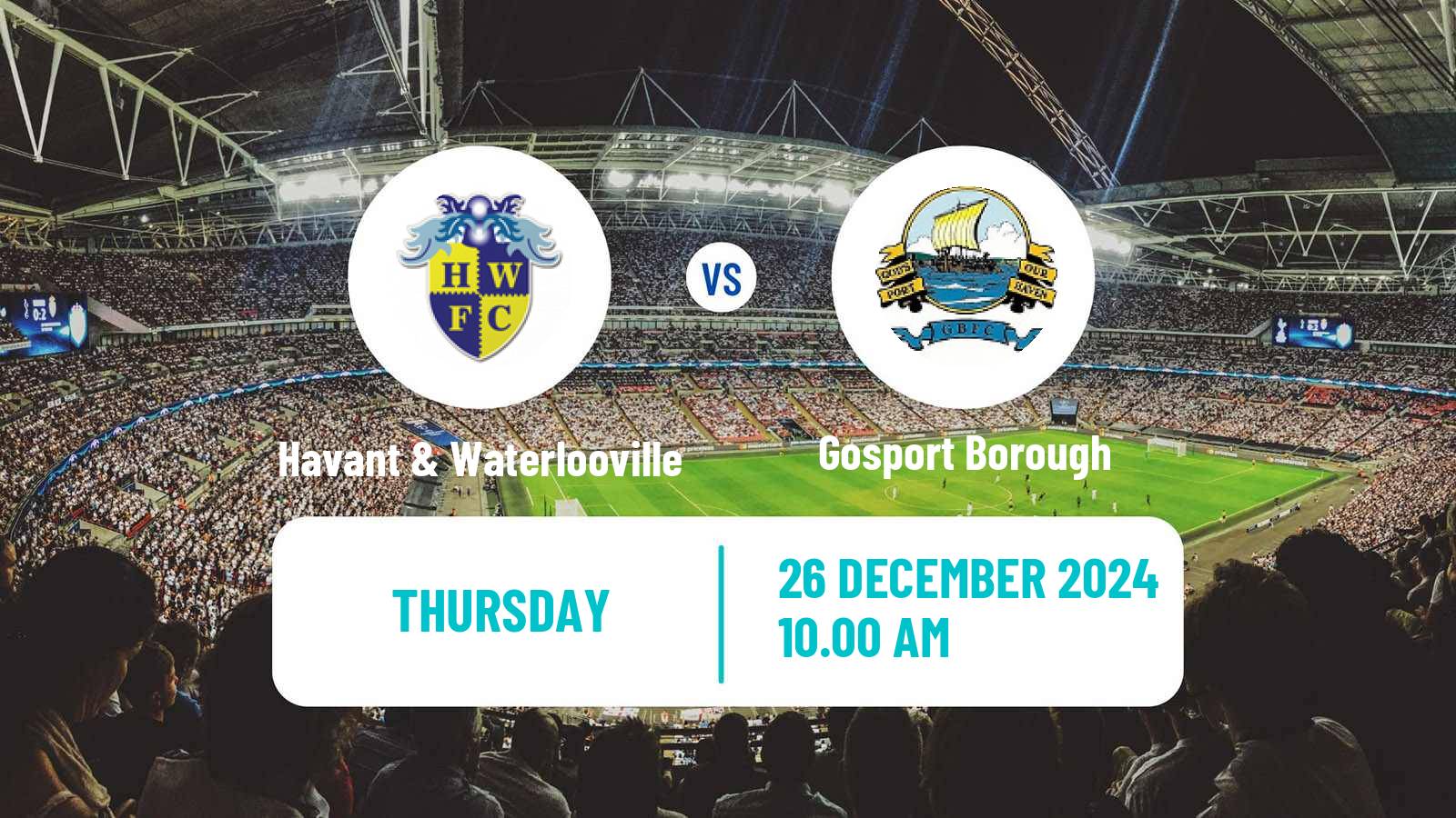 Soccer English Southern League South Division Havant & Waterlooville - Gosport Borough