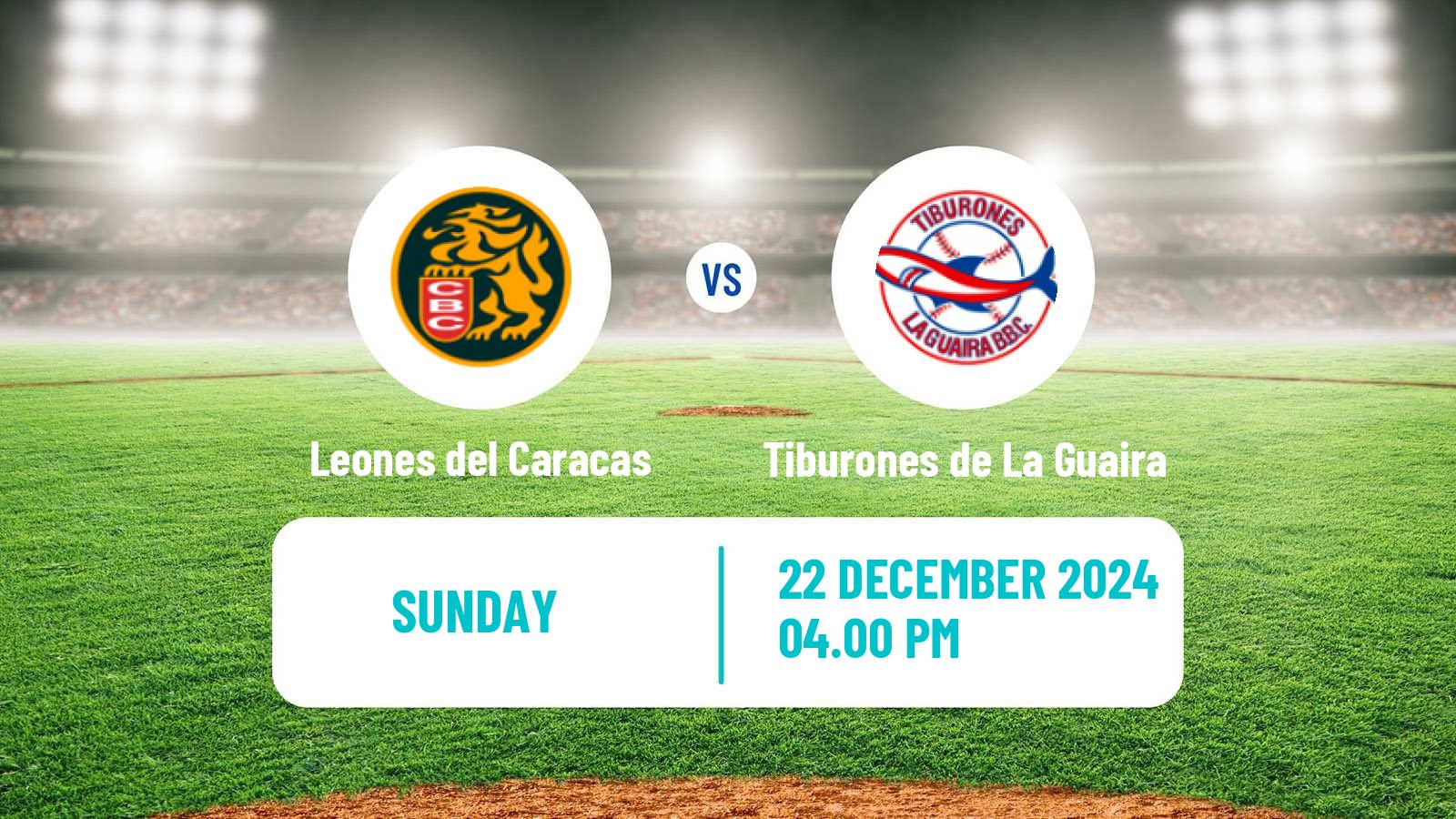 Baseball Venezuelan LVBP Leones del Caracas - Tiburones de La Guaira