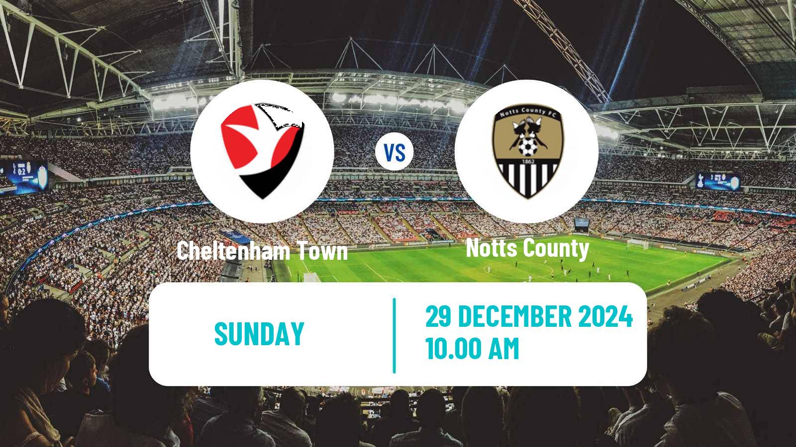 Soccer English League Two Cheltenham Town - Notts County