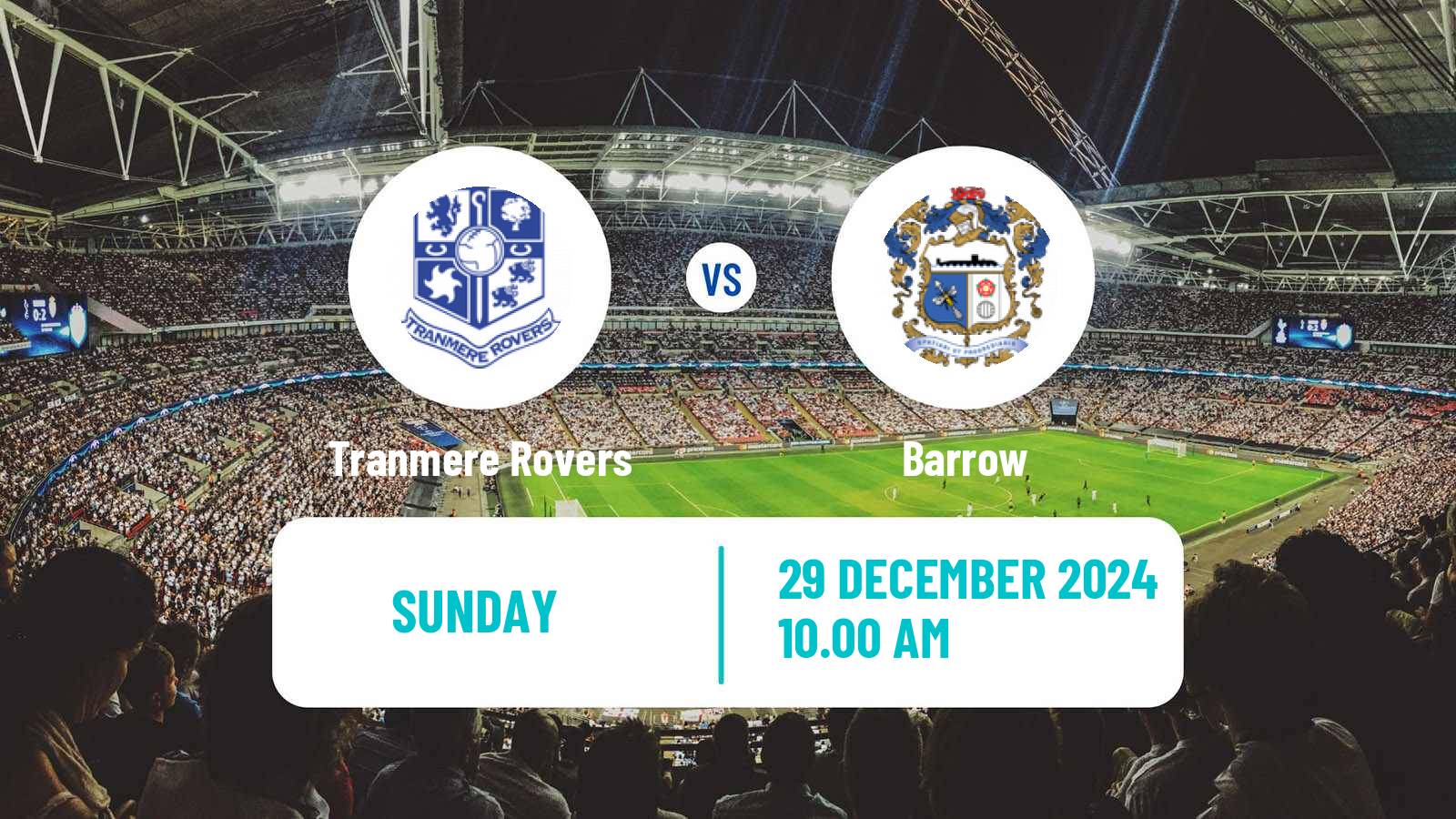 Soccer English League Two Tranmere Rovers - Barrow