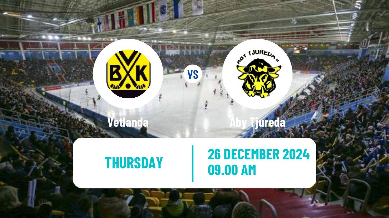 Bandy Swedish Elitserien Bandy Vetlanda - Åby Tjureda