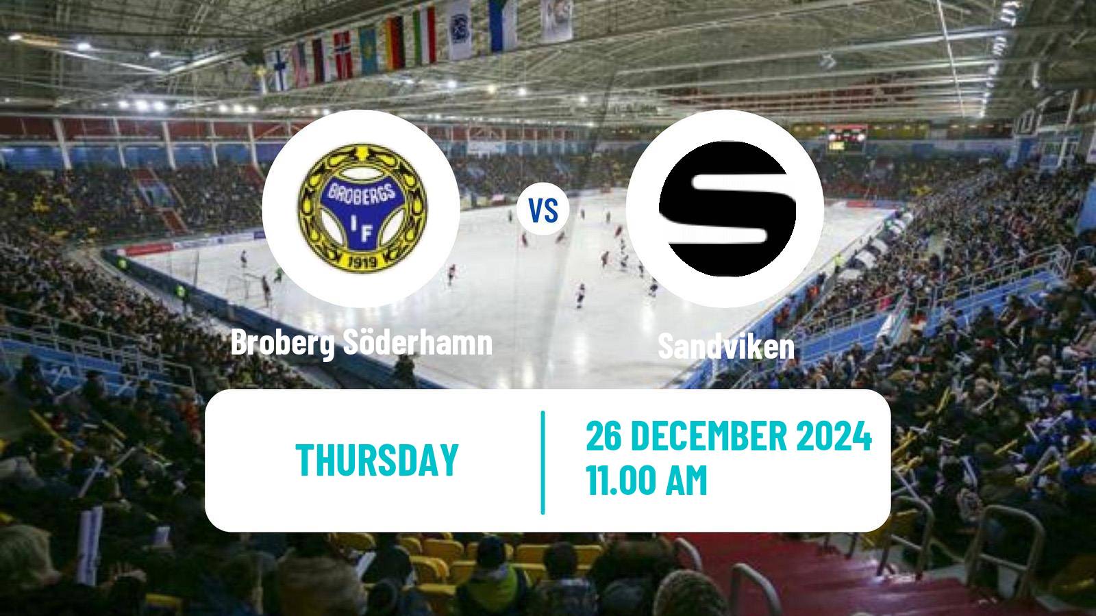 Bandy Swedish Elitserien Bandy Broberg Söderhamn - Sandviken