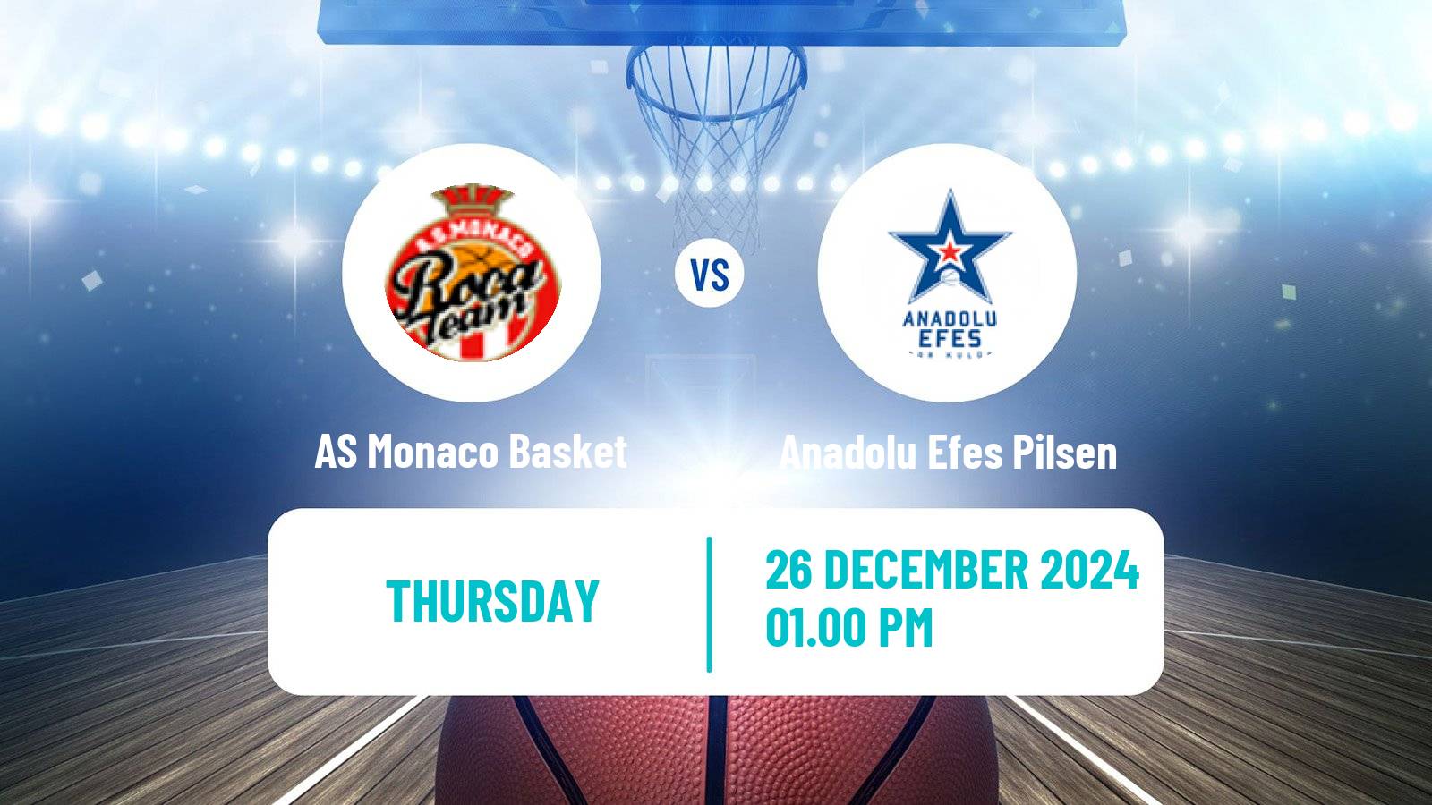 Basketball Euroleague AS Monaco Basket - Anadolu Efes Pilsen