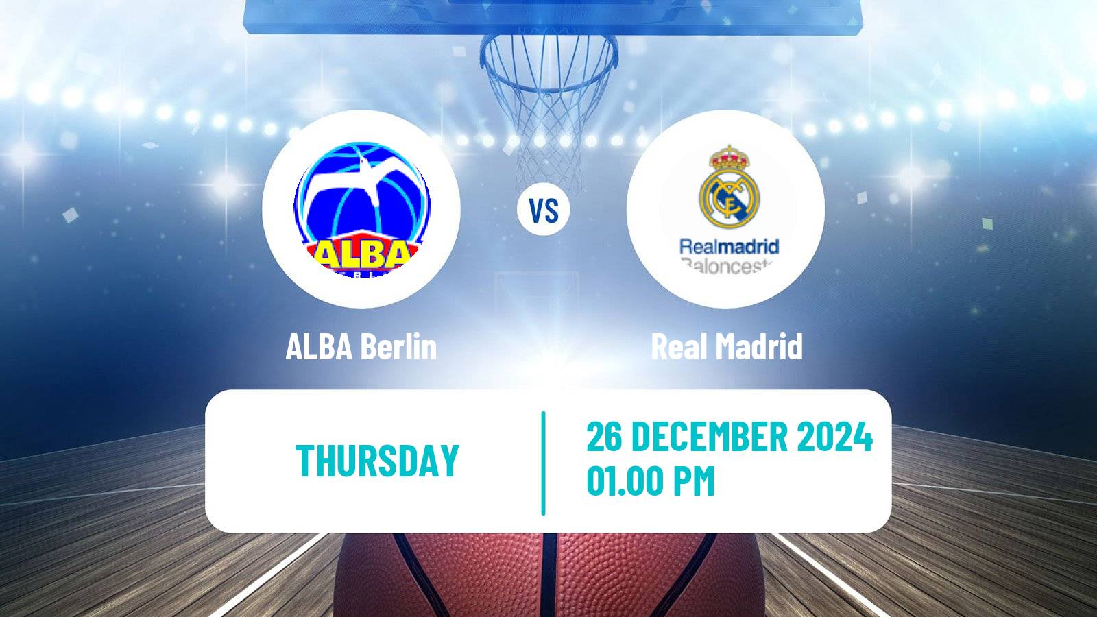 Basketball Euroleague ALBA Berlin - Real Madrid