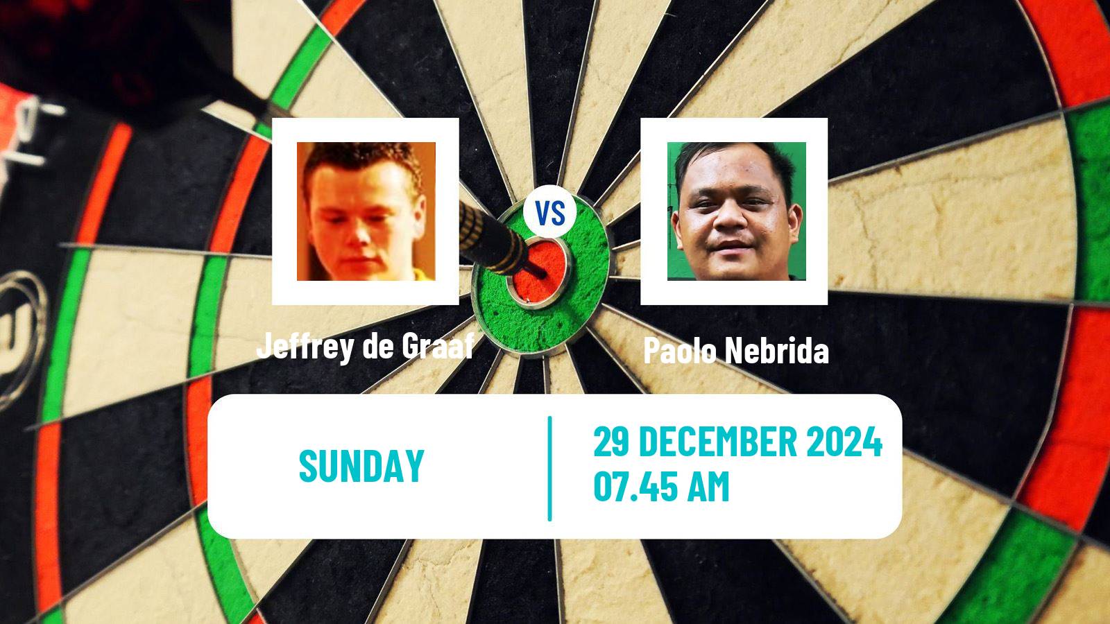 Darts PDC World Championship Jeffrey de Graaf - Paolo Nebrida