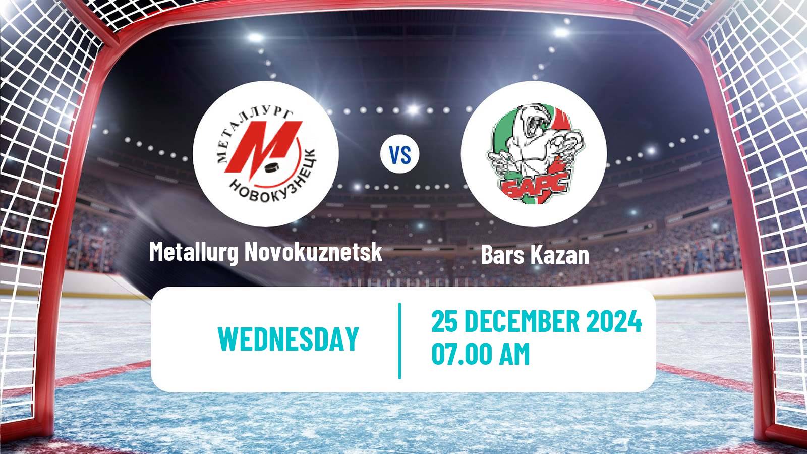 Hockey VHL Metallurg Novokuznetsk - Bars Kazan