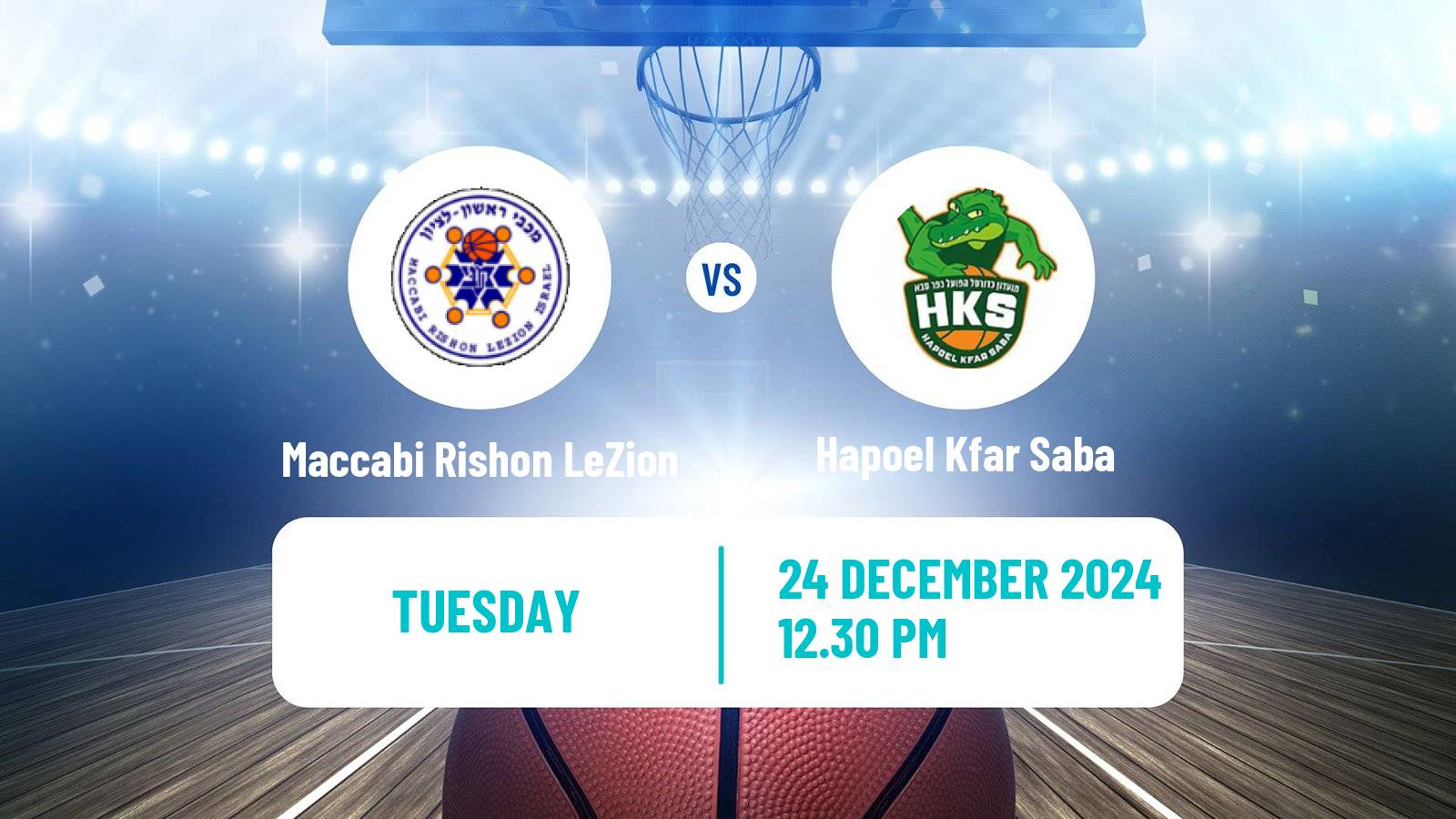 Basketball Israeli Liga Leumit Basketball Maccabi Rishon LeZion - Hapoel Kfar Saba