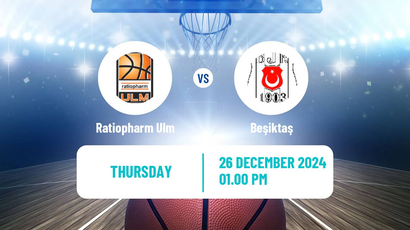 Basketball Eurocup Ratiopharm Ulm - Beşiktaş