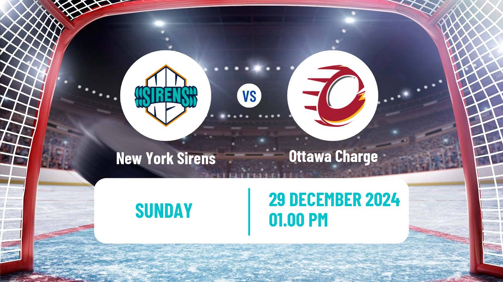 Hockey PWHL Women New York Sirens - Ottawa Charge