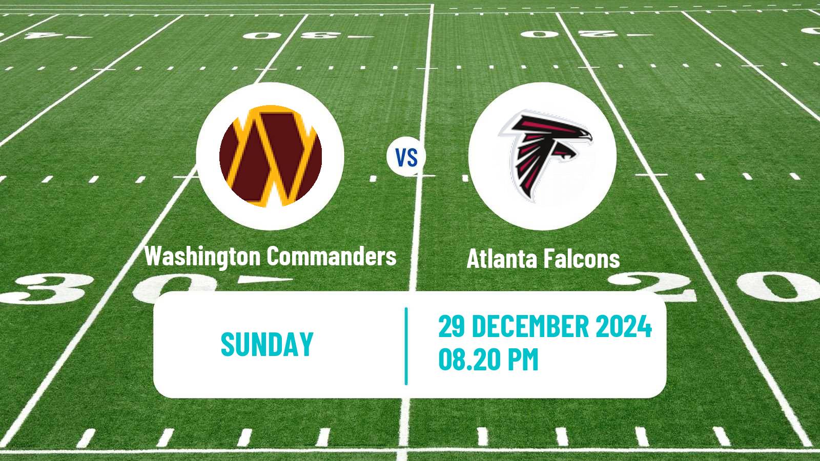 American football NFL Washington Commanders - Atlanta Falcons