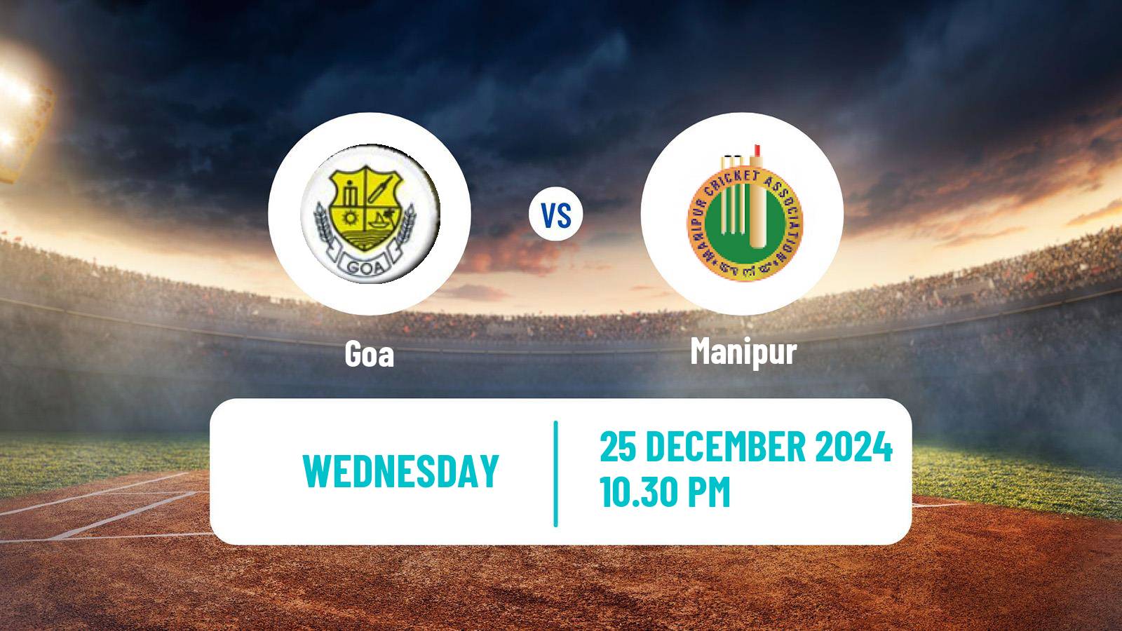 Cricket Vijay Hazare Trophy Goa - Manipur