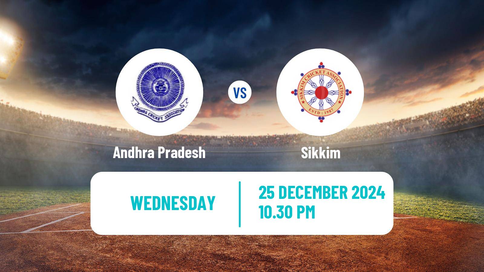 Cricket Vijay Hazare Trophy Andhra Pradesh - Sikkim