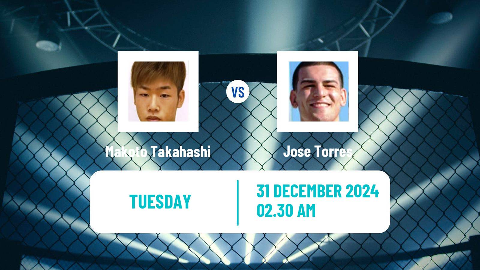 MMA Catchweight Rizin Men Makoto Takahashi - Jose Torres